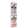 vidaXL Wieszak naścienny na okrycia wierzchnie, 120x40 cm, MEN LADIES