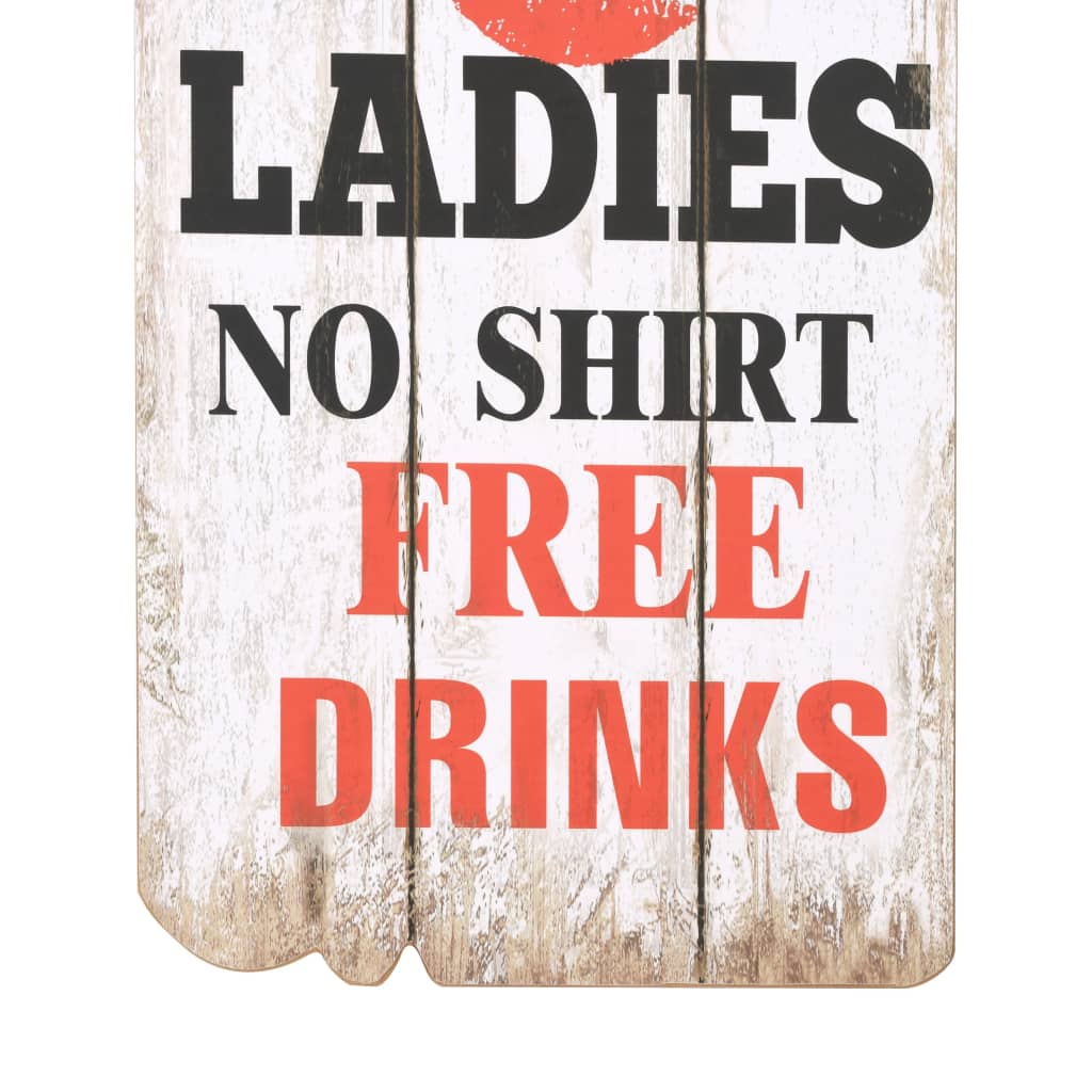 vidaXL Wieszak naścienny na okrycia wierzchnie, 120x40 cm, MEN LADIES