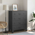 vidaXL Metalowa komoda w industrialnym stylu, 78 x 40 x 93 cm, czarna