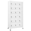 vidaXL Szafka z 18 zamykanymi przegrodami, metalowa, 90 x 40 x 180 cm