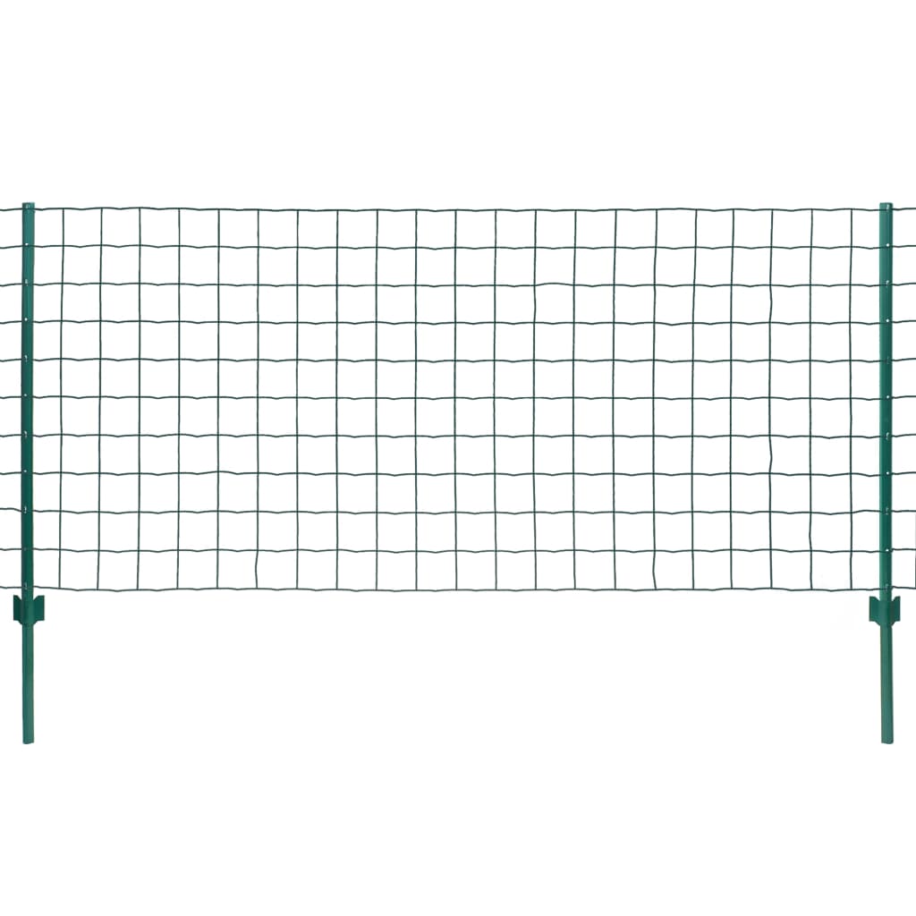 vidaXL Euro ogrodzenie, stalowe, 20 x 1,2 m, zielone
