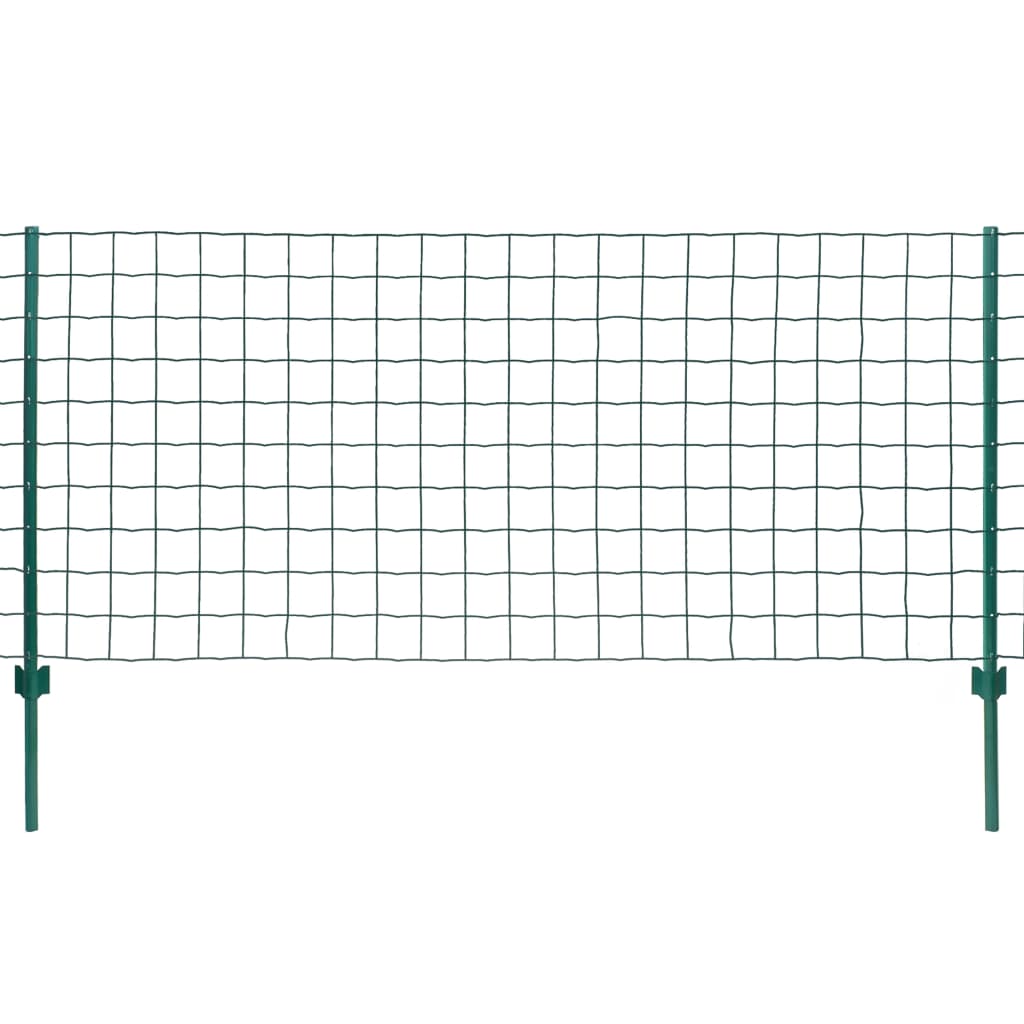 vidaXL Euro ogrodzenie, stalowe, 20 x 1,5 m, zielone