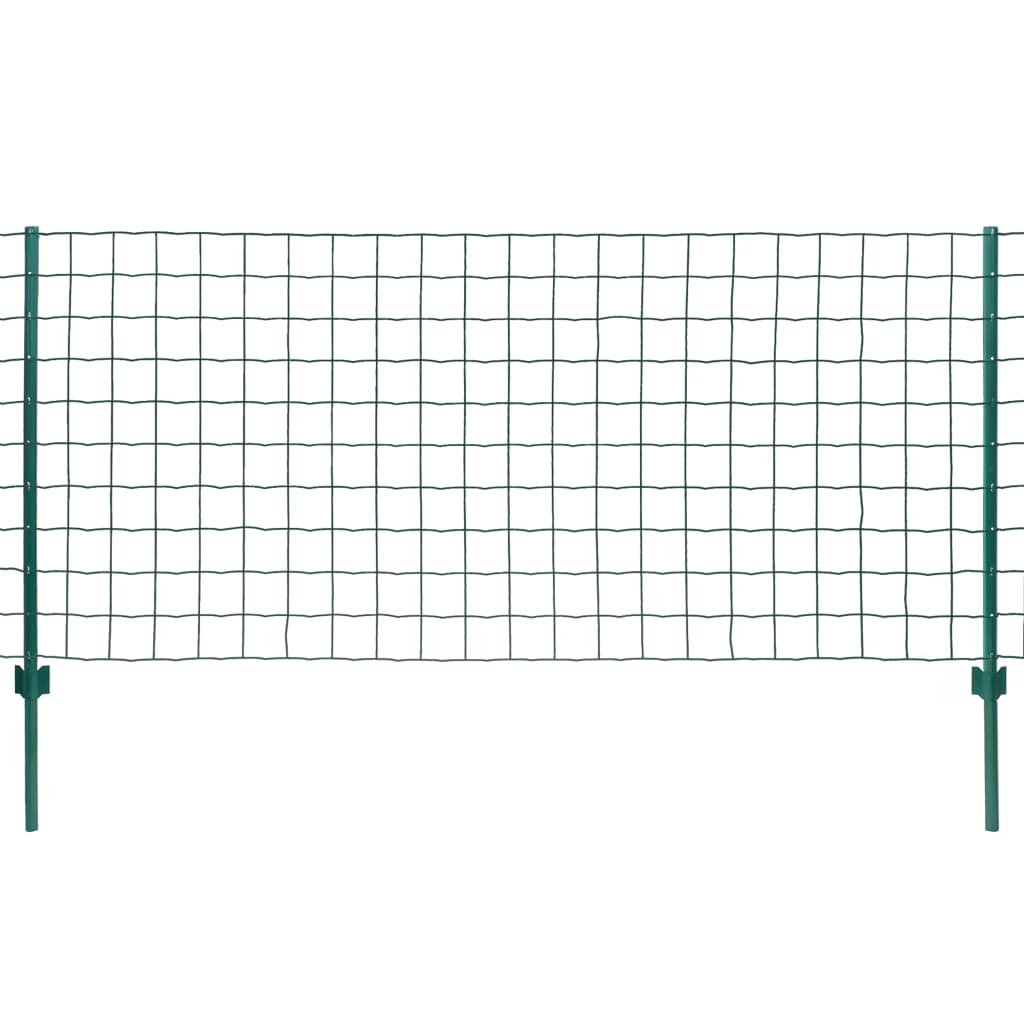 vidaXL Euro ogrodzenie, stalowe, 20 x 1,2 m, zielone