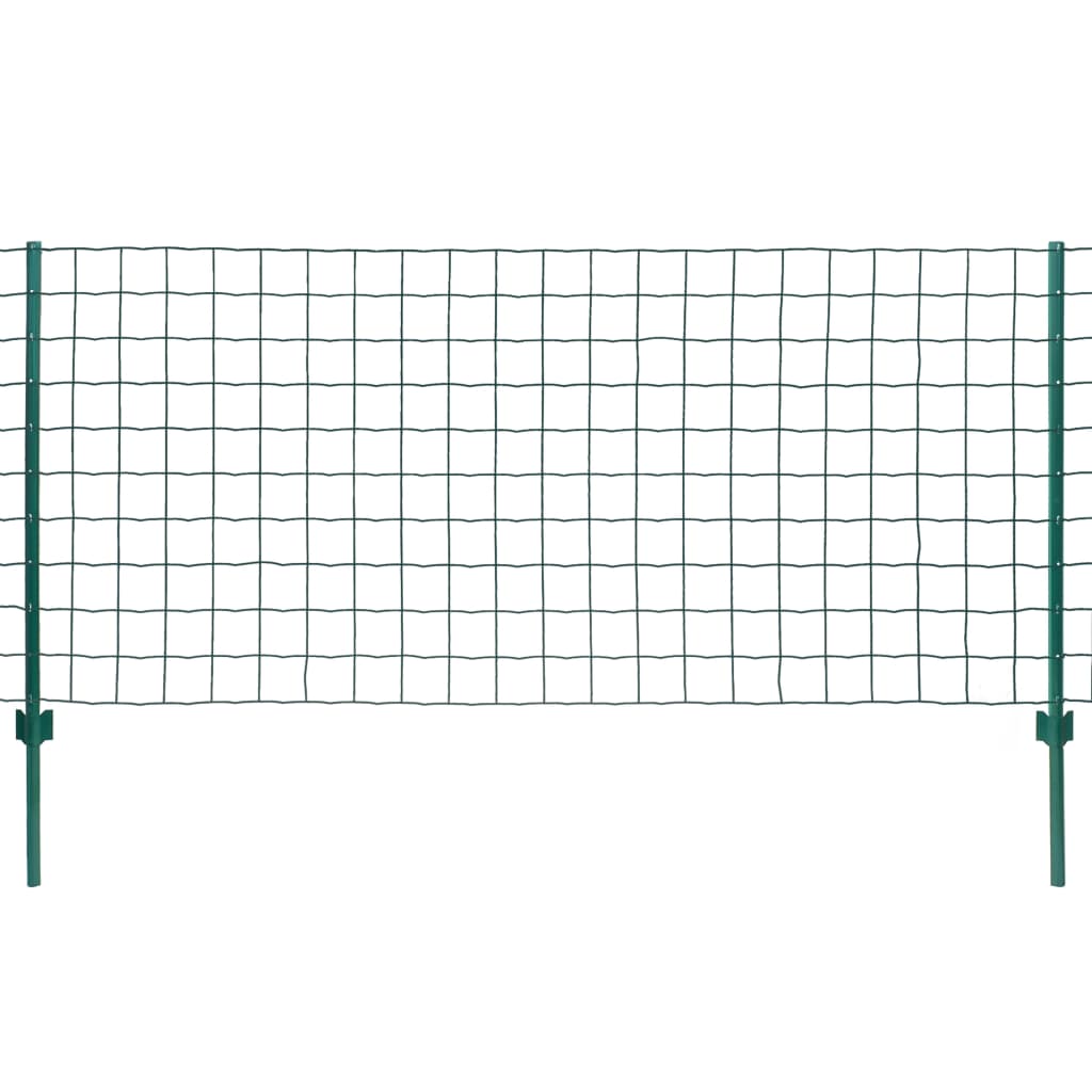 vidaXL Euro ogrodzenie, stalowe, 20 x 1,5 m, zielone