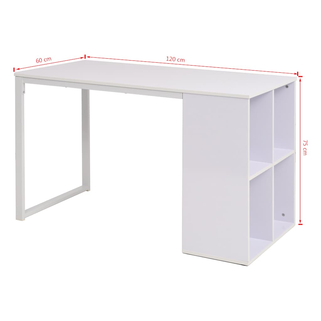 vidaXL Biurko 120 x 60 x 75 cm, białe
