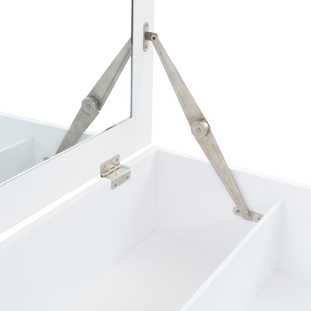 vidaXL Toaletka z lustrem, MDF, 60 x 40 x 75 cm