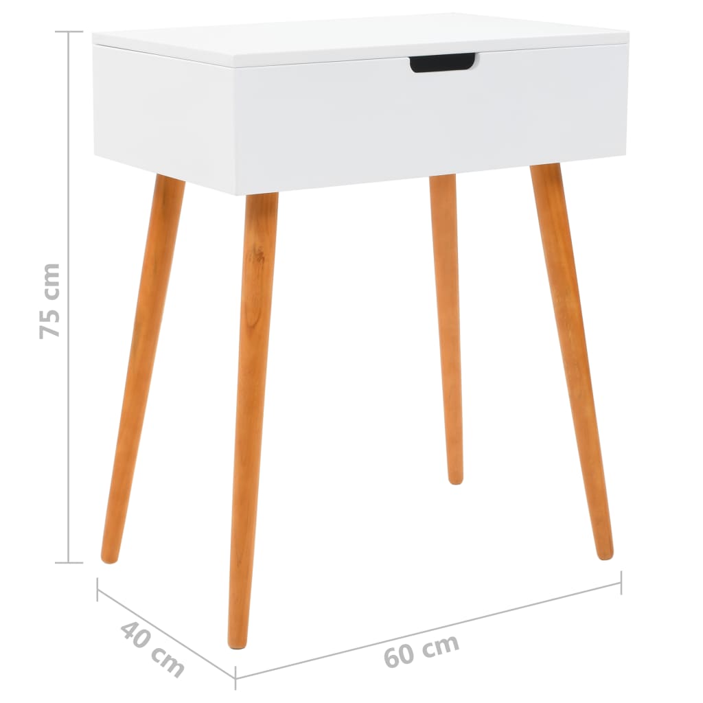 vidaXL Toaletka z lustrem, MDF, 60 x 40 x 75 cm