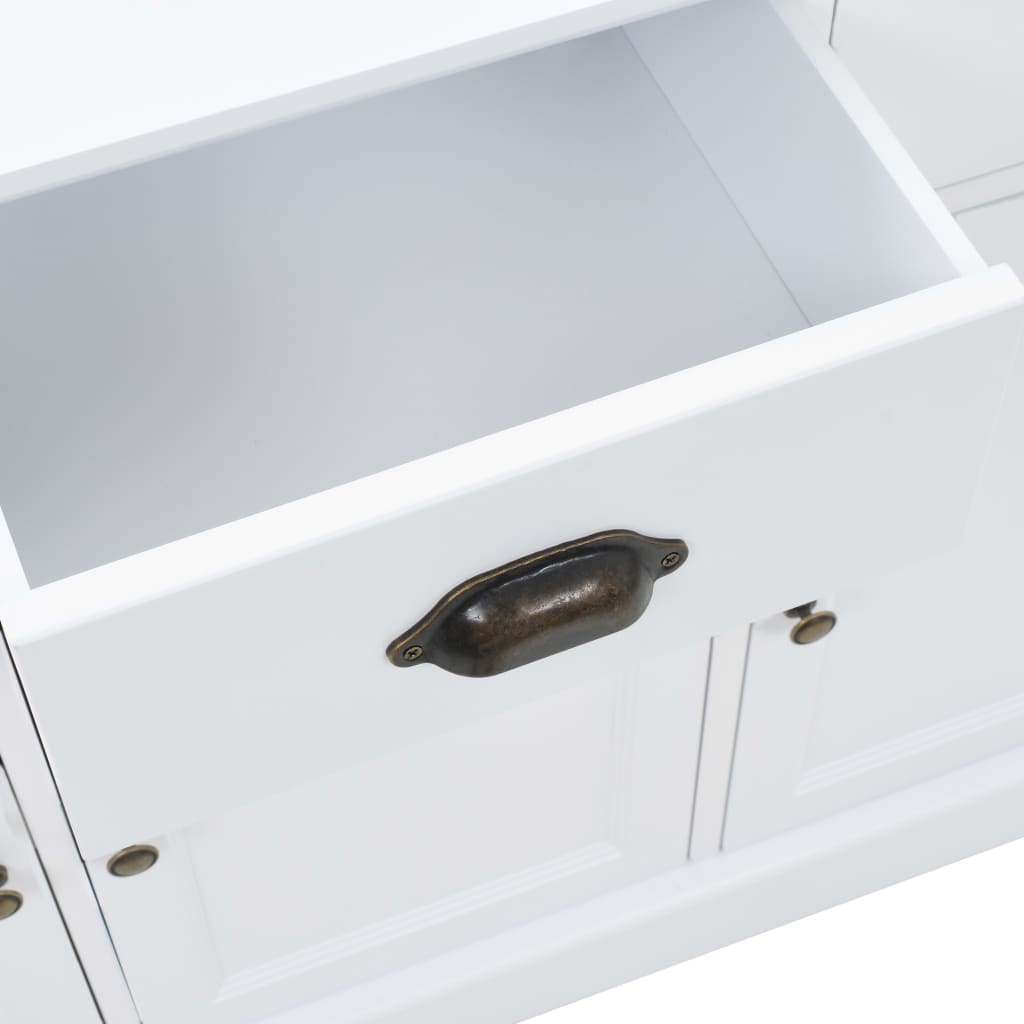 vidaXL Komoda 3-drzwiowa, MDF i drewno sosnowe, 105 x 35 x 77,5 cm