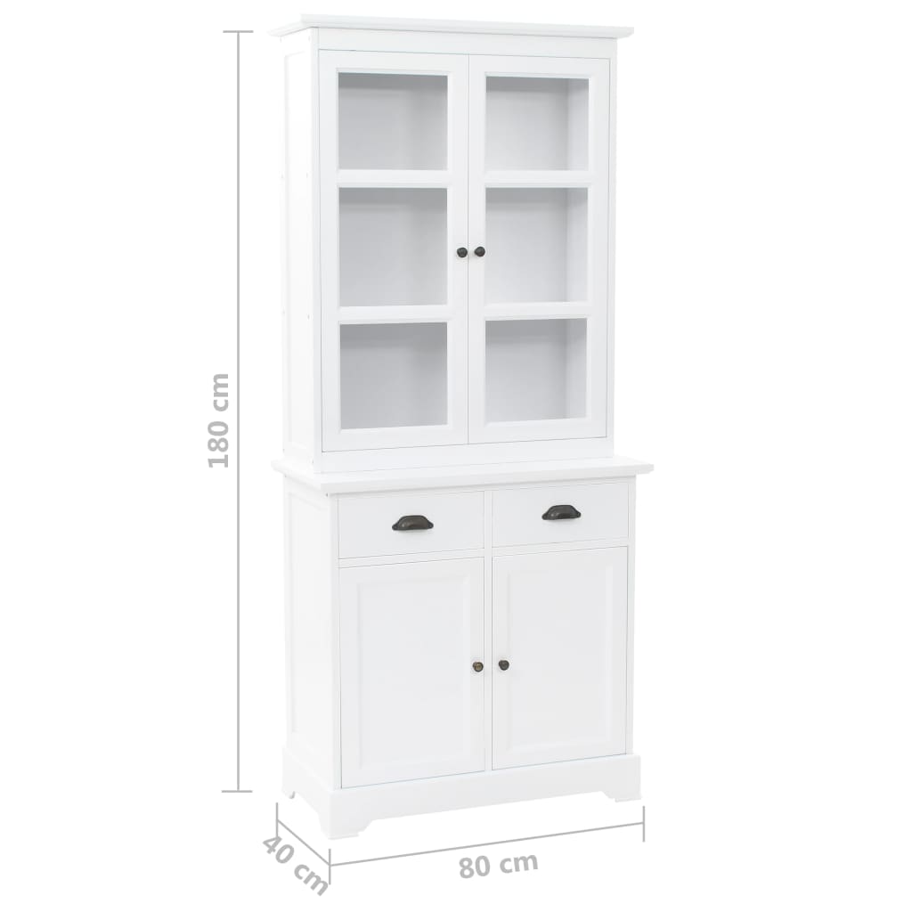 vidaXL Kredens 4-drzwiowy, MDF i drewno sosnowe, 80x40x180 cm