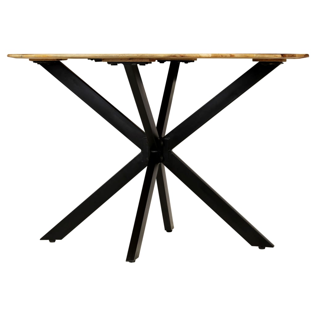 vidaXL Stół jadalniany, surowe drewno mango i stal, 120 x 77 cm