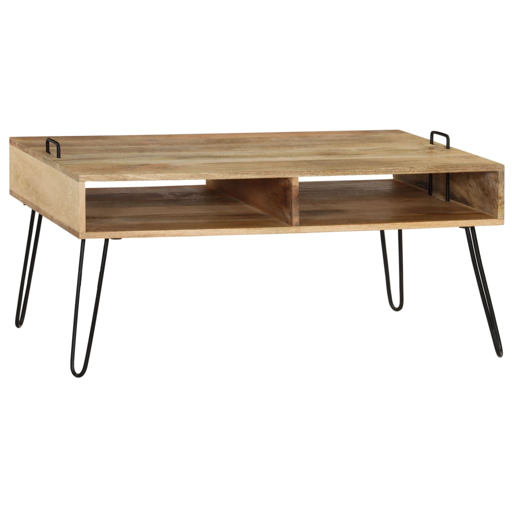 vidaXL Stolik kawowy, lite drewno mango, 100 x 60 x 45 cm