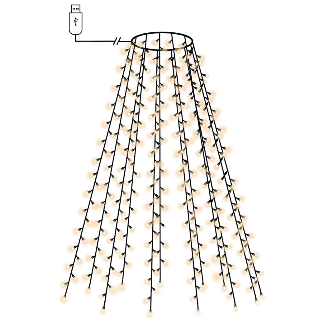 vidaXL Lampki choinkowe w formie siatki, 210 LED, 210 cm