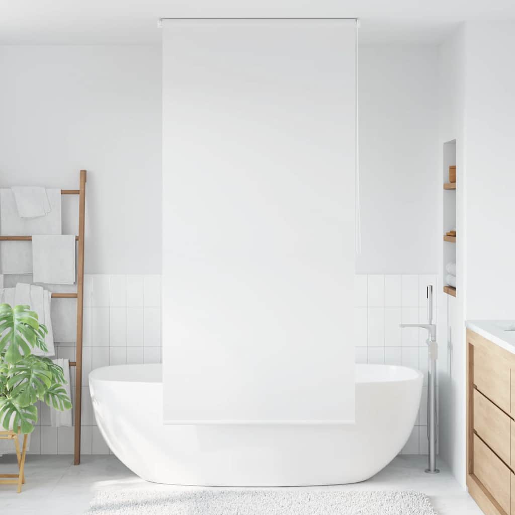 vidaXL Roleta prysznicowa 100 x 240 cm, biała