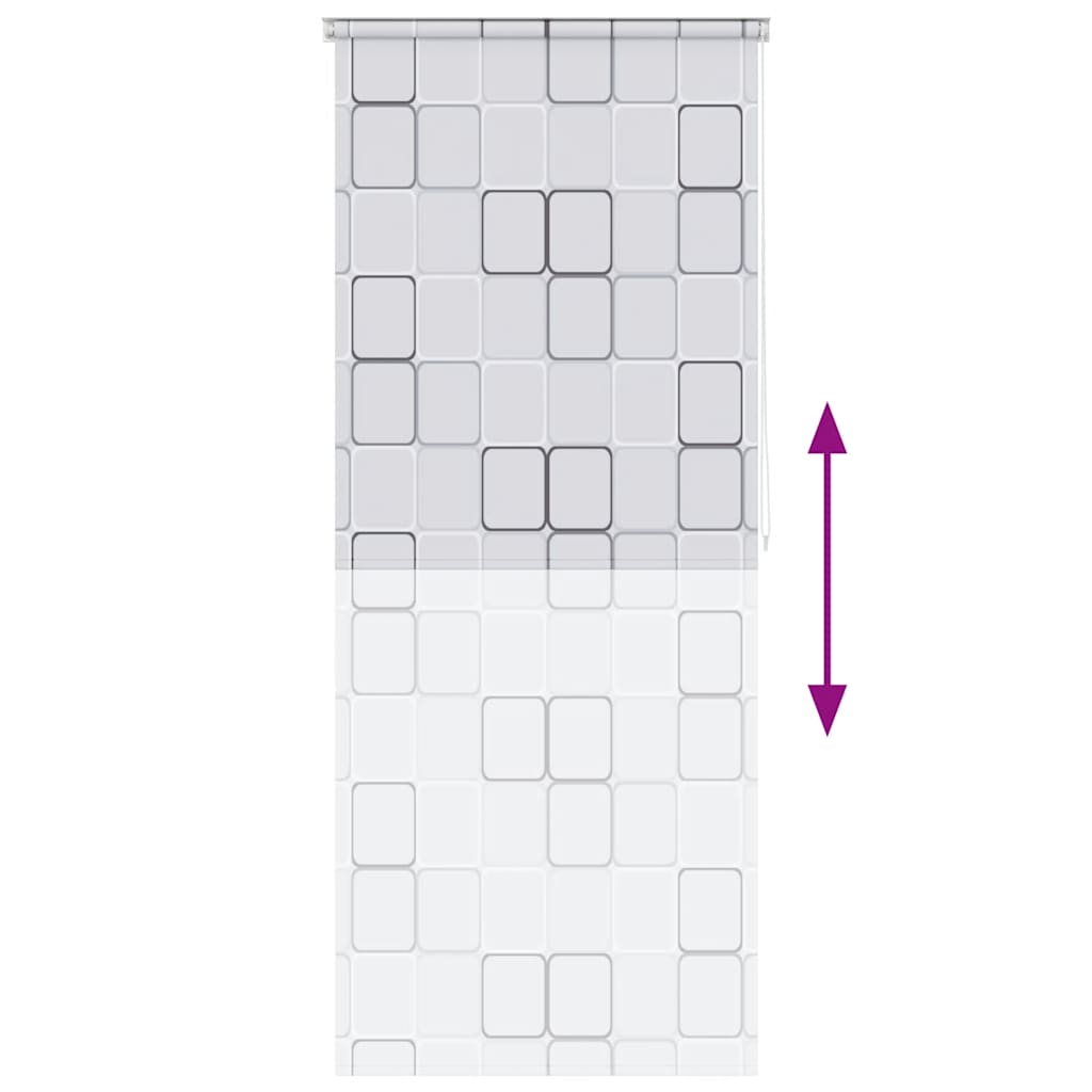vidaXL Roleta prysznicowa 80 x 240 cm, wzór w kwadraty