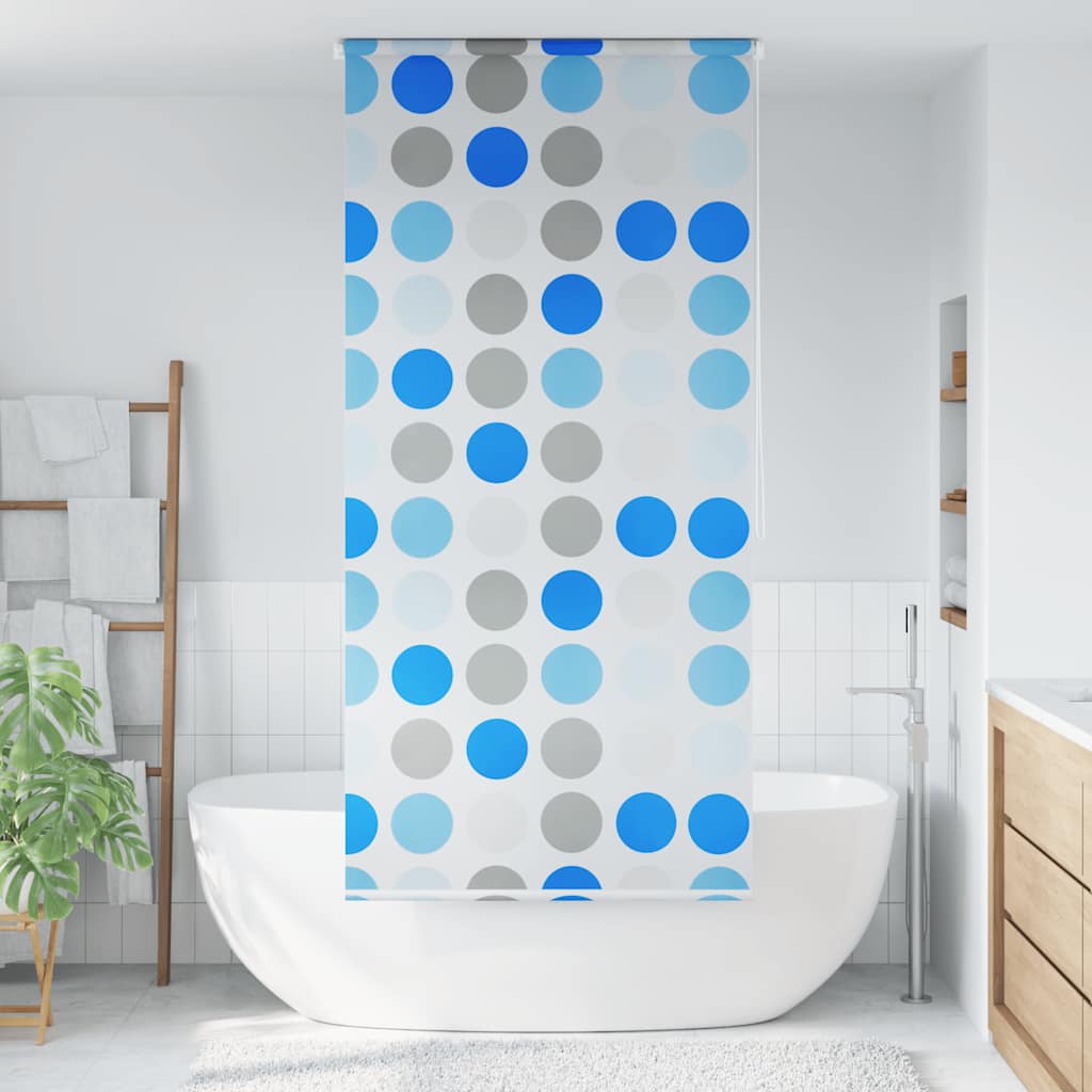 vidaXL Roleta prysznicowa 120 x 240 cm, wzór w koła