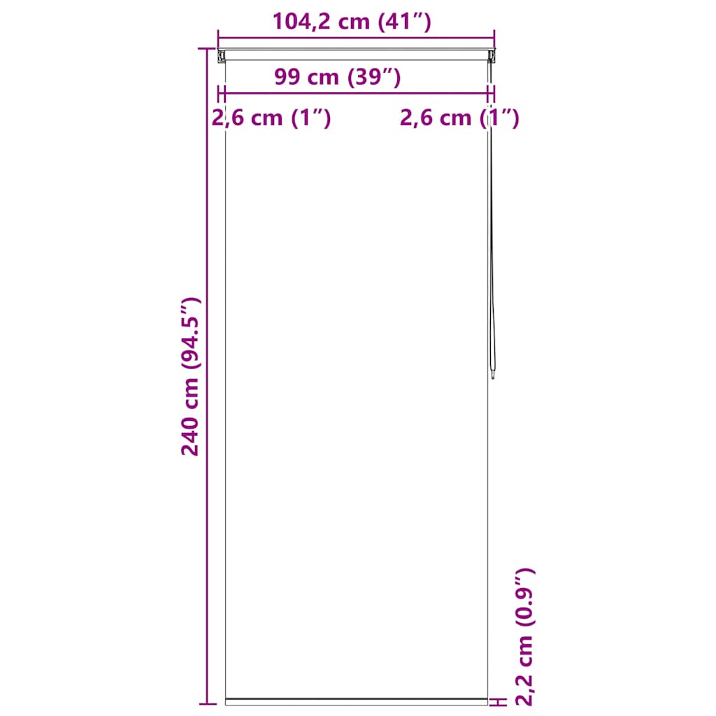 vidaXL Roleta prysznicowa 100 x 240 cm, wzór w bąbelki