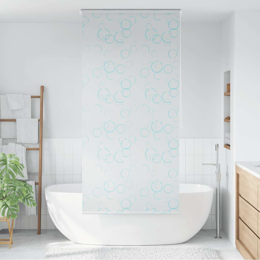 vidaXL Roleta prysznicowa 100 x 240 cm, wzór w bąbelki