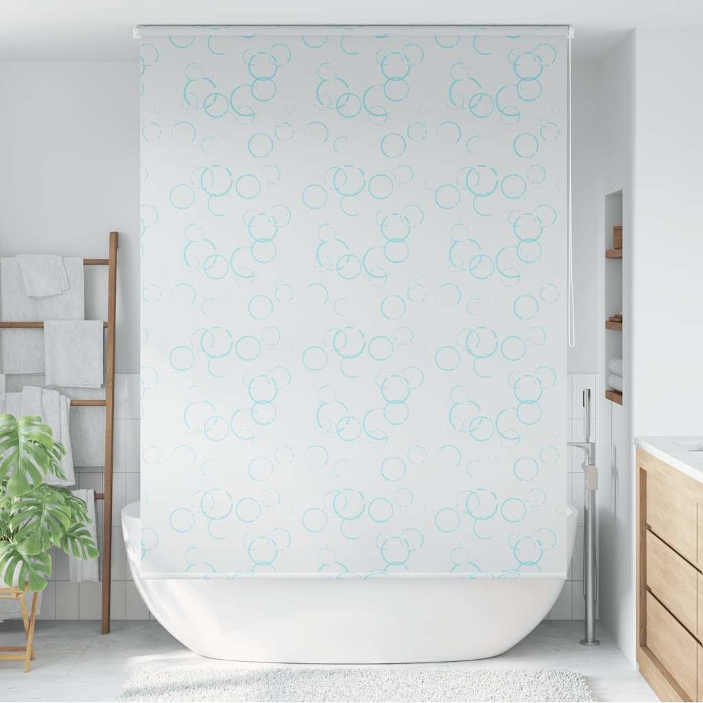 vidaXL Roleta prysznicowa 140 x 240 cm, wzór w bąbelki
