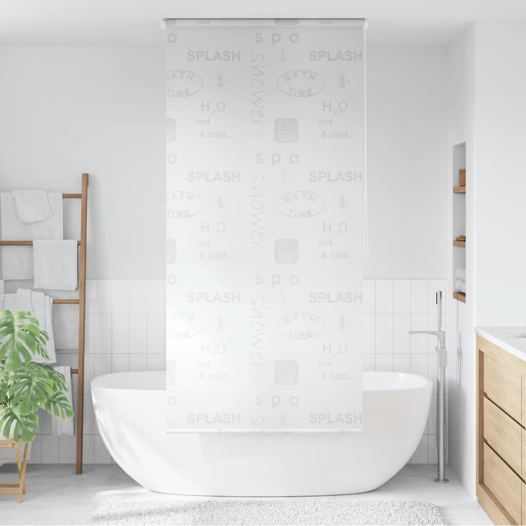 vidaXL Roleta prysznicowa 80 x 240 cm, z napisami