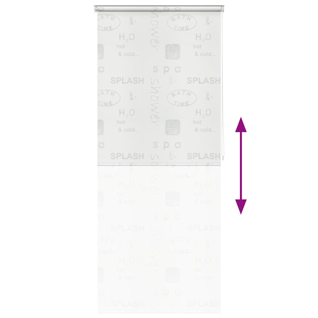vidaXL Roleta prysznicowa 100 x 240 cm, z napisami