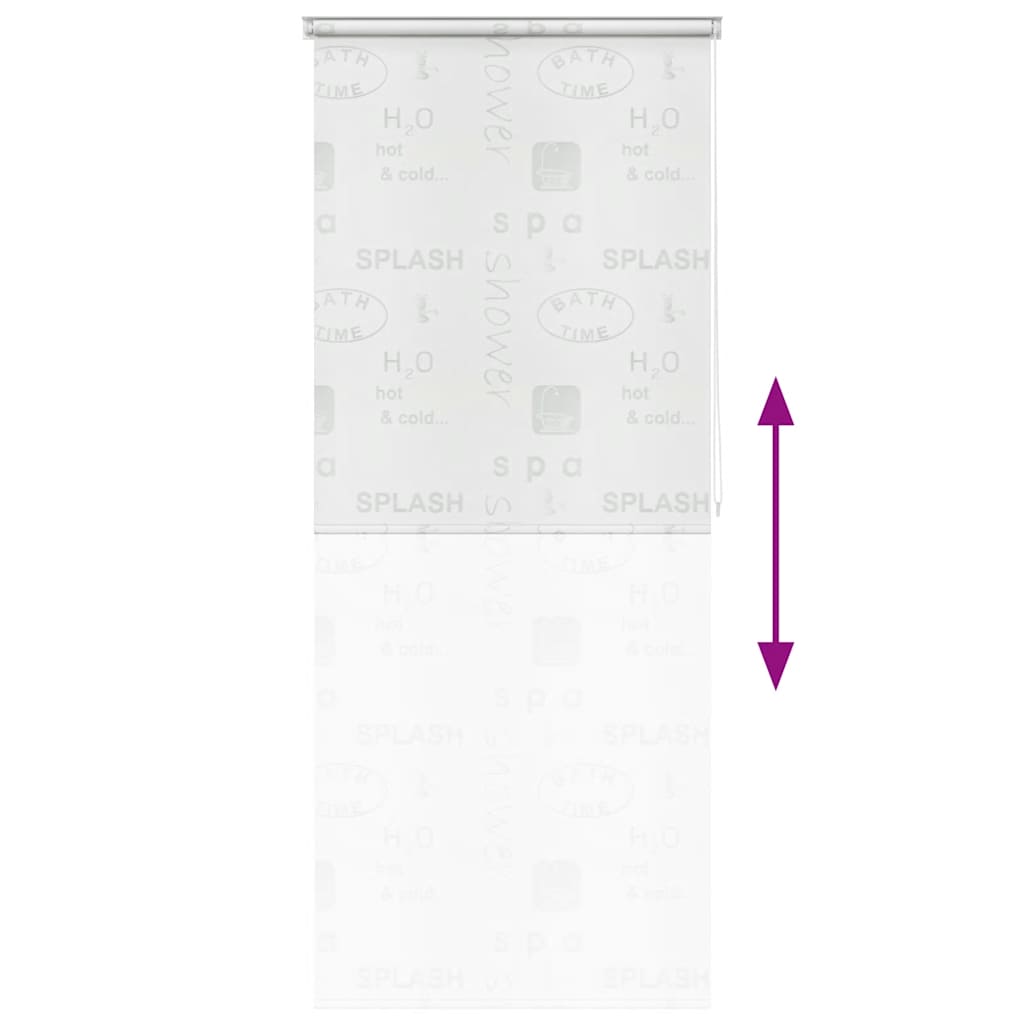 vidaXL Roleta prysznicowa 120 x 240 cm, z napisami