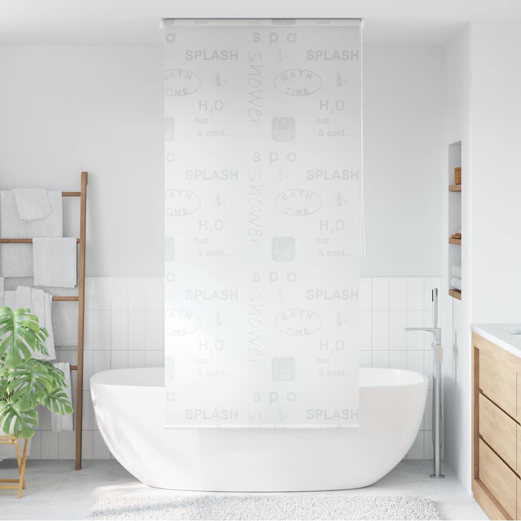 vidaXL Roleta prysznicowa 120 x 240 cm, z napisami