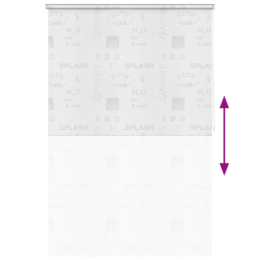 vidaXL Roleta prysznicowa 140 x 240 cm, z napisami