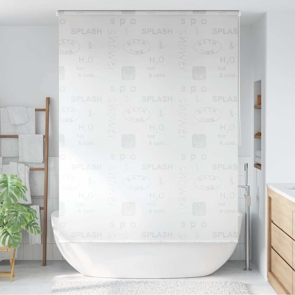 vidaXL Roleta prysznicowa 140 x 240 cm, z napisami