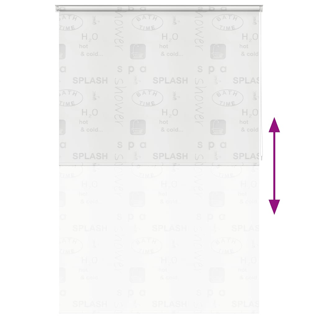vidaXL Roleta prysznicowa 160x240 cm, z napisami