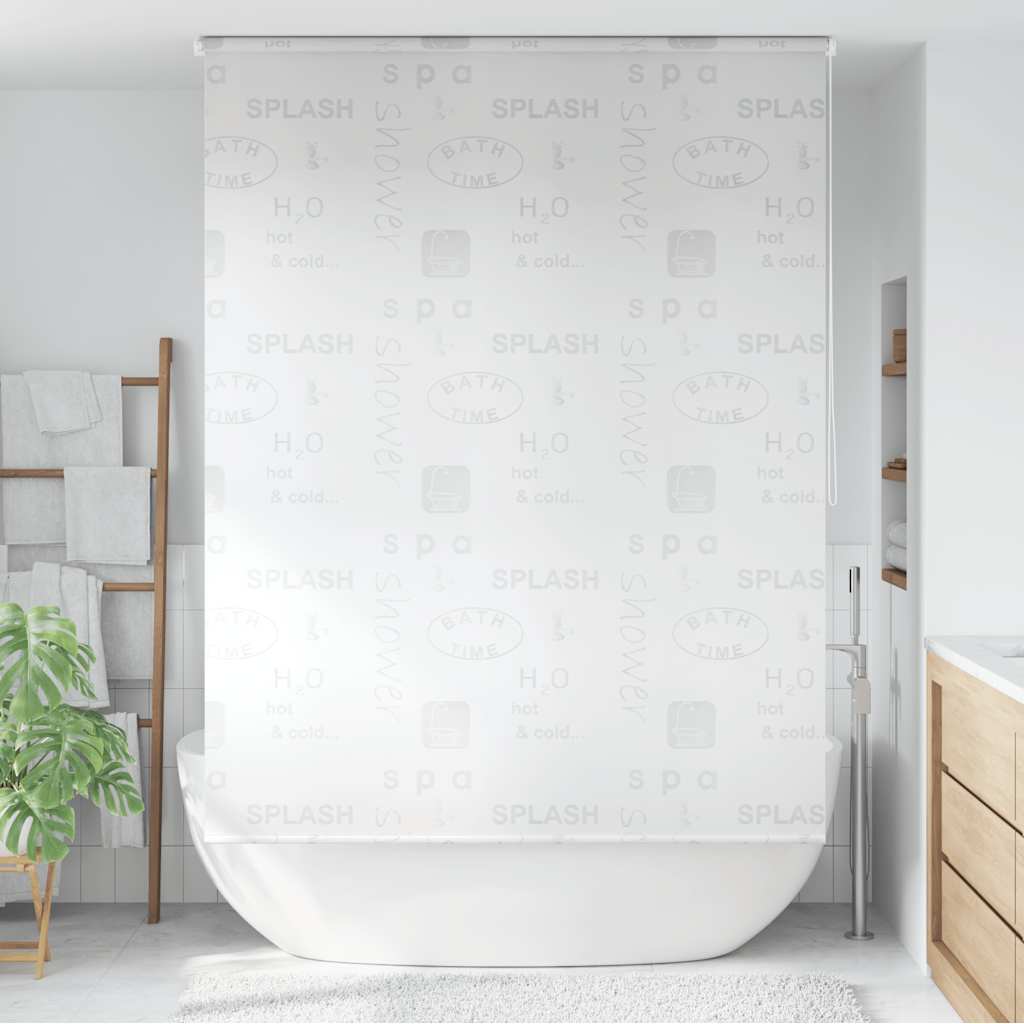 vidaXL Roleta prysznicowa 160x240 cm, z napisami