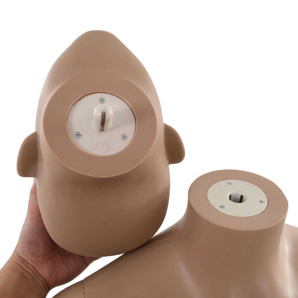 vidaXL Manekin damski ze szklaną podstawą, beżowy, 180 cm
