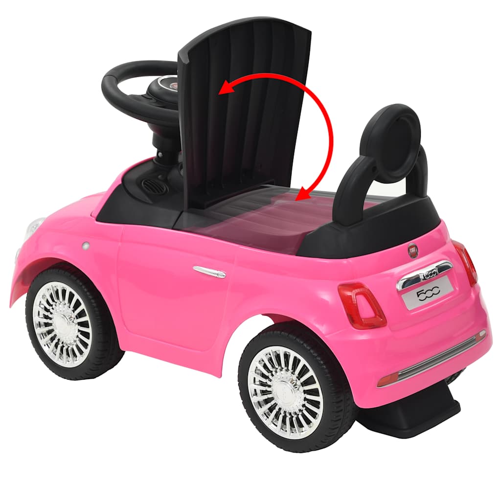 vidaXL Samochód jeździk Fiat 500, różowy