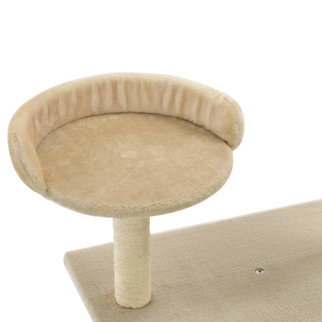 vidaXL Drapak dla kota ze sizalowymi słupkami, 95 cm, beżowy