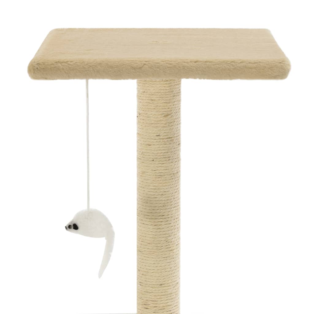 vidaXL Drapak dla kota ze sizalowymi słupkami, 95 cm, beżowy
