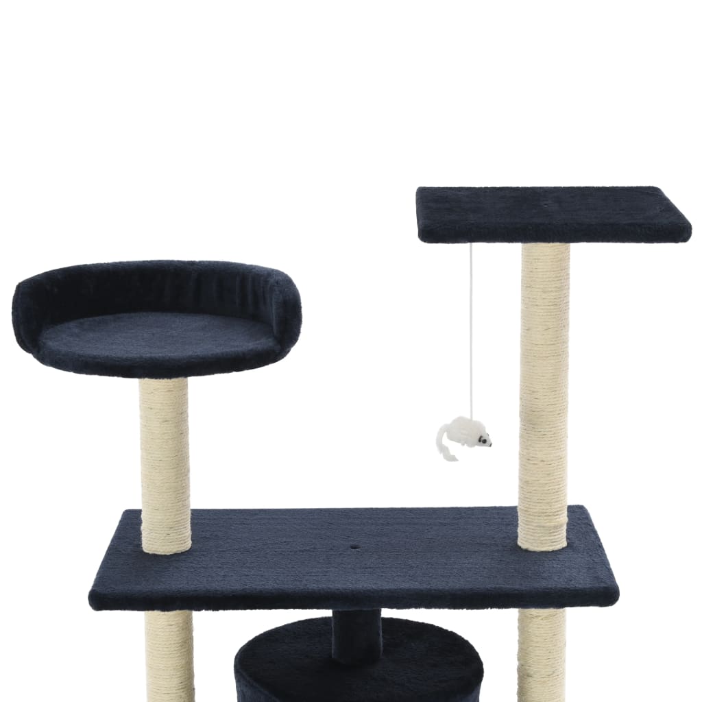 vidaXL Drapak dla kota ze słupkami sizalowymi, 95 cm, granatowy