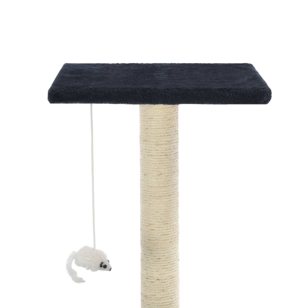 vidaXL Drapak dla kota ze słupkami sizalowymi, 95 cm, granatowy
