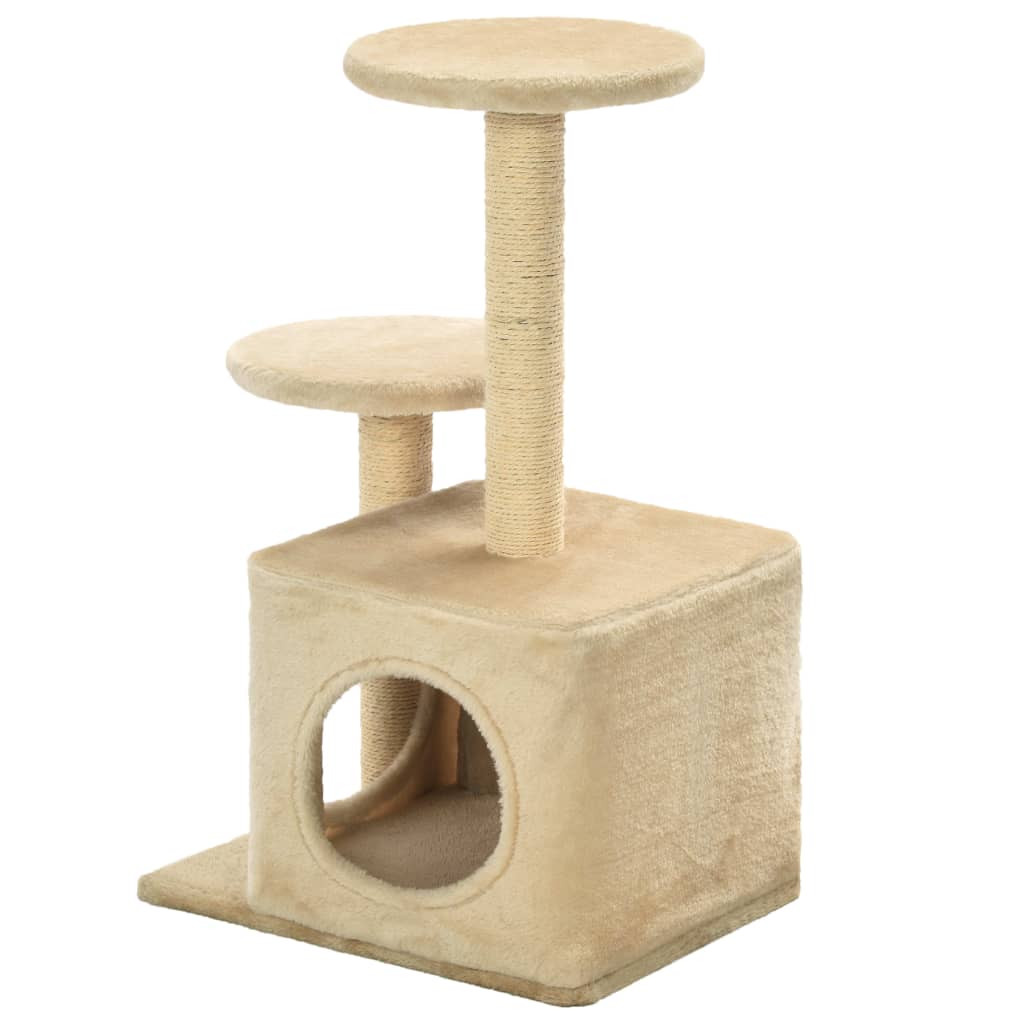 vidaXL Drapak dla kota ze sizalowymi słupkami, 60 cm, beżowy