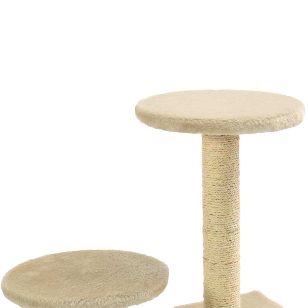 vidaXL Drapak dla kota ze sizalowymi słupkami, 60 cm, beżowy