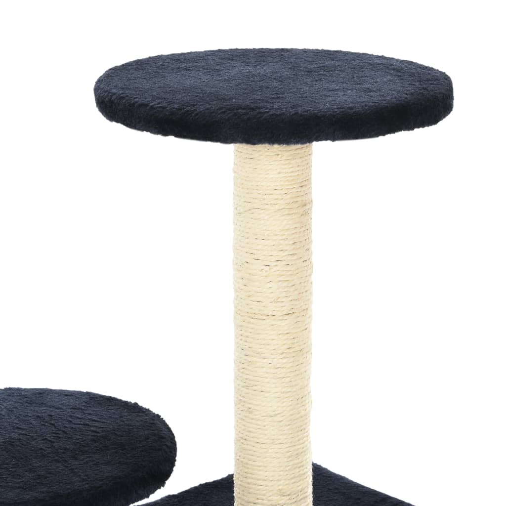 vidaXL Drapak dla kota ze słupkami sizalowymi, 60 cm, granatowy