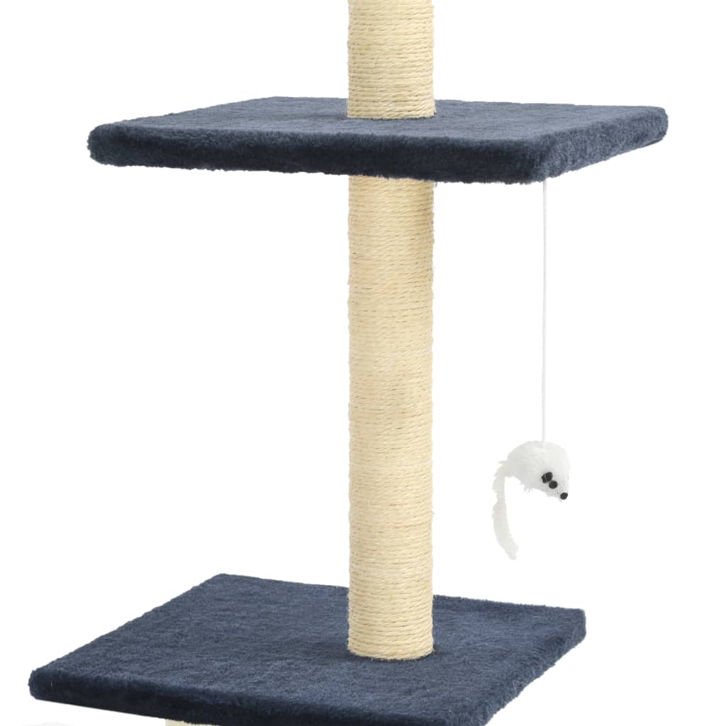 vidaXL Drapak dla kota z sizalowymi słupkami, 260 cm, granatowy