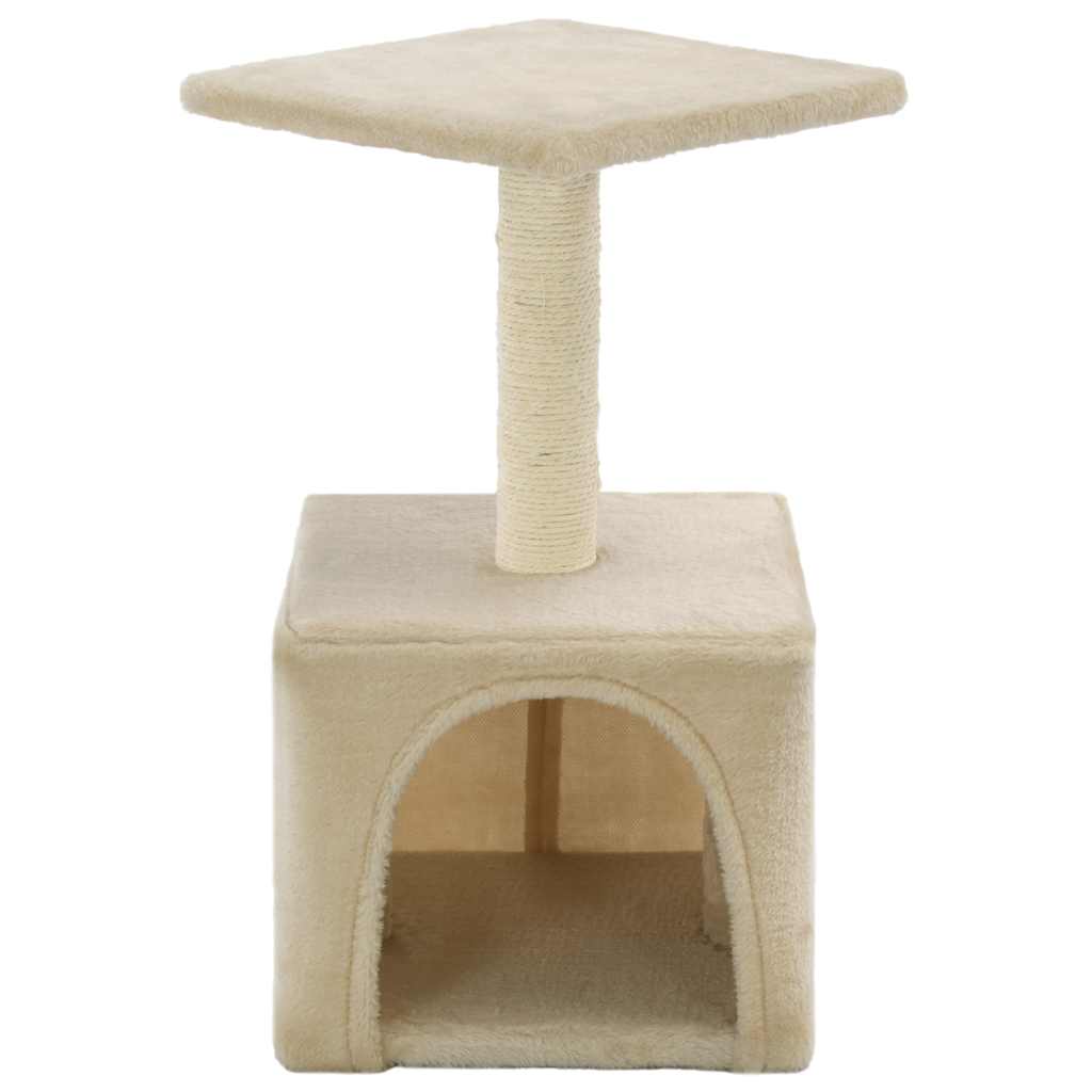 vidaXL Drapak dla kota ze słupkami sizalowymi, 55 cm, beżowy