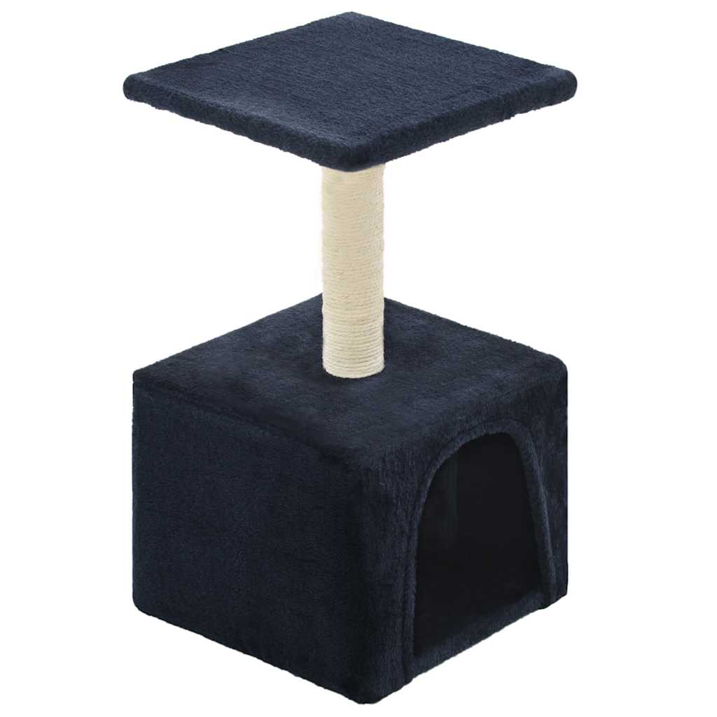 vidaXL Drapak dla kota z słupkami sizalowymi, 55 cm, granatowy