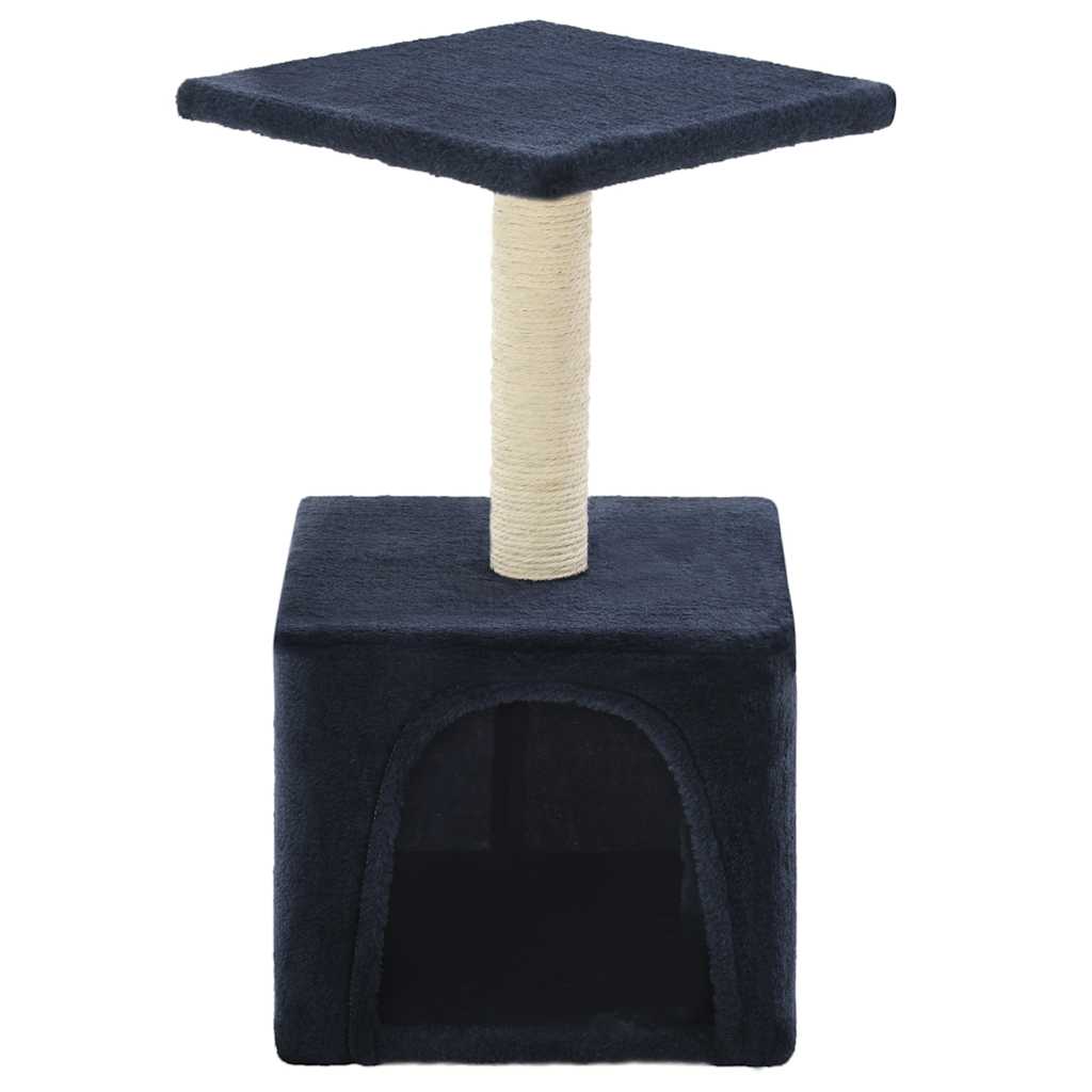 vidaXL Drapak dla kota z słupkami sizalowymi, 55 cm, granatowy