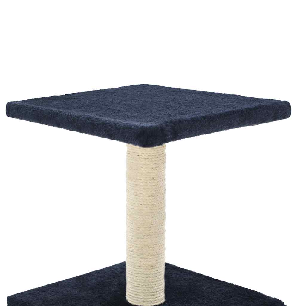 vidaXL Drapak dla kota z słupkami sizalowymi, 55 cm, granatowy