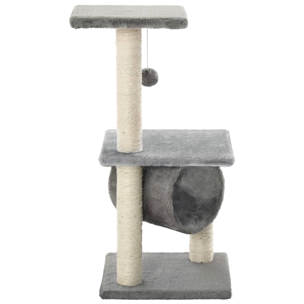 vidaXL Drapak dla kota z sizalowymi słupkami, 65 cm, szary