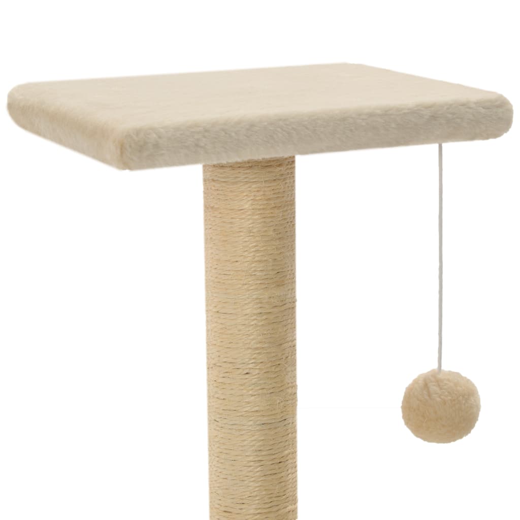 vidaXL Drapak dla kota z sizalowymi słupkami, 65 cm, beżowy