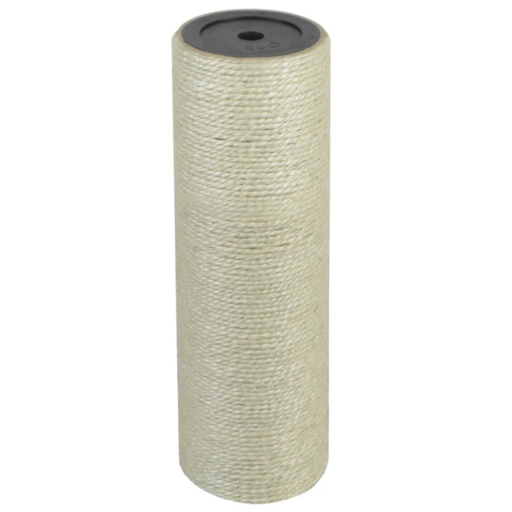 vidaXL Sizalowy drapak dla kota, 8x25 cm, 10 mm, beżowy