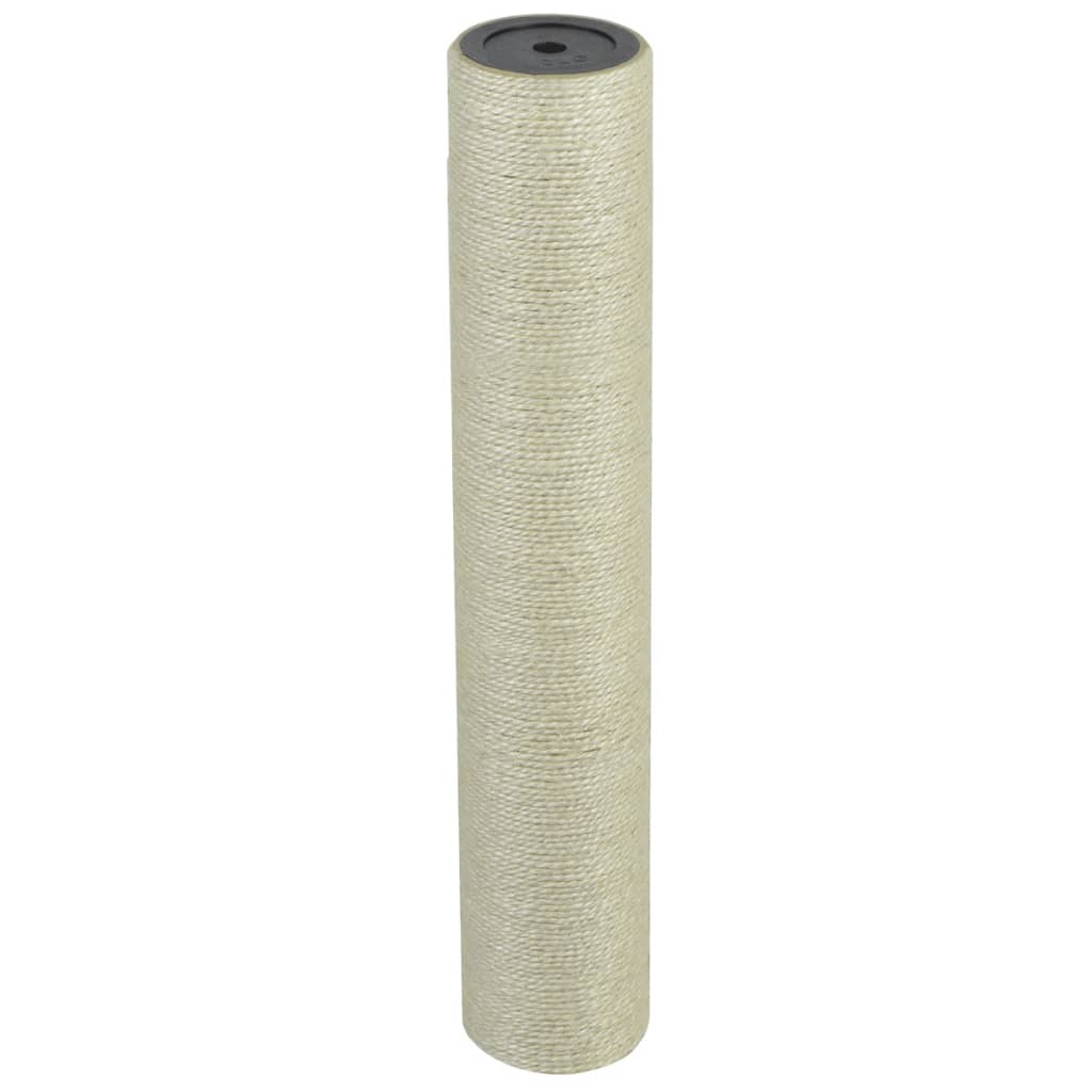vidaXL Sizalowy drapak dla kota 8x45 cm, 10 mm, beżowy