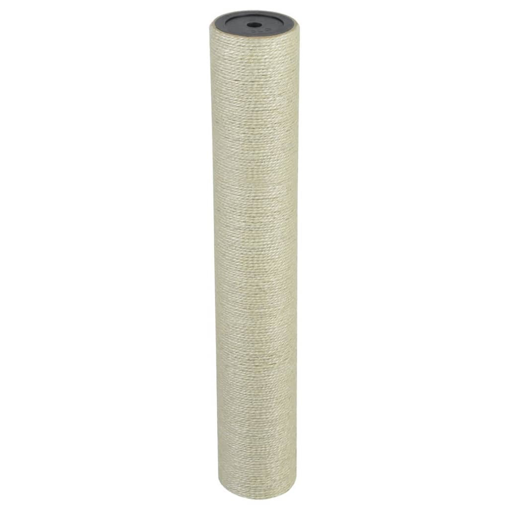 vidaXL Sizalowy drapak dla kota 8x50 cm, 10 mm, beżowy