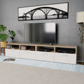 vidaXL Szafki TV, 2 szt., 95x35x36 cm, dębowe i białe